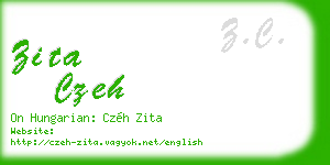 zita czeh business card