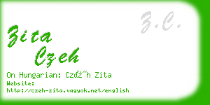 zita czeh business card